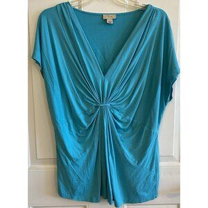 Women's Yvos turquoise blouse size 14/16